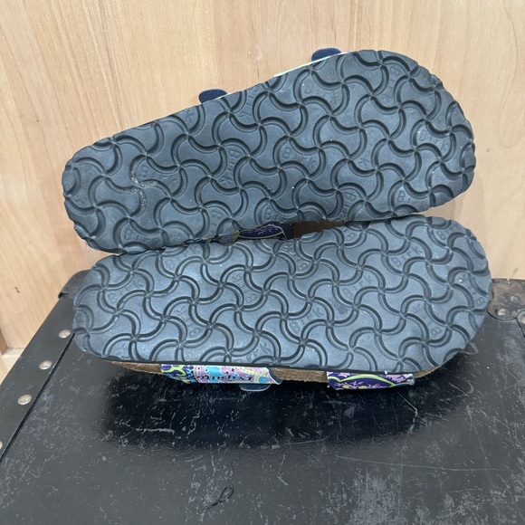 Birkenstock Papillio Sydney Sandals Size 6 Blue Purple Paisley Floral Shoes - Picture 15 of 16